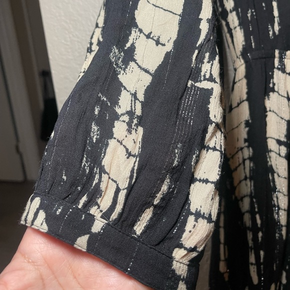 ba&sh Cream and Black Maxi Dress with Elegant Design - Picture 3 of 7